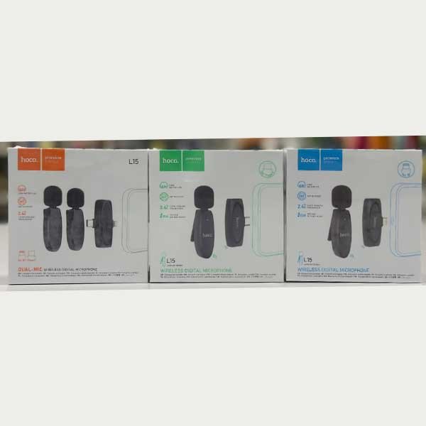 Hoco L15 Wireless Lavalier Microphones - Image 2